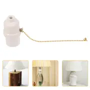 Lamp Holder with Pull Chain Switch White Extension Cord Light Base