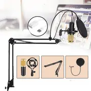 BM800 Condenser Microphone Kit Studio Suspension Boom Scissor Arm Stand Sound