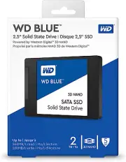 WD 2TB SSD Blue 3D 2.5" SATA III Internal Solid State Drive 3D NAND 6GBs 550MB/s