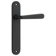 Copenhagen Lever Oval Backplate Matt Black