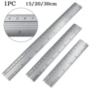 Aluminum Alloy Ruler Dual Scale Ruler 15cm/20cm/30cm Aluminum Alloy Dual Scale