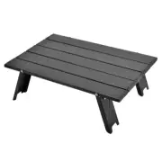 Aluminum Portable Foldable Outdoor Camp Table (Black)