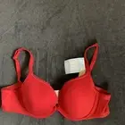 New Cacique Underwire Boost Plunge Push-up Red Back Closure Bra 44B
