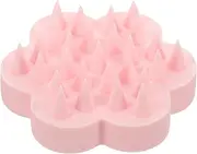 GANAZONO Silicone Hair Washing Brush Gentle Scalp Massager for Soft Shampoo Scrubber Cherry Blossom for Hair Care and Deep Cleaning