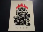 SHEPARD FAIREY Obey Giant Sticker 5.5" PRINTING PRESS from poster print 228 B