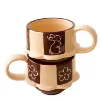 在飛比找Yahoo!奇摩拍賣優惠-下殺-丨REVERT驕安兔·杯具家用芬蘭出口陶瓷咖啡杯喝水杯
