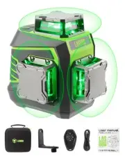 LasGoo LG-3Dx Green Laser Marker 3x360°, 3D Marker Laser Self-Leveling, Level fo