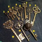 Vintage Skeleton Keys Charm Set Royal Key in Antique Bronze Pack of 1