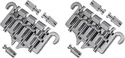 Binxind 2X 3 Point 4 String Bass Bridge Tailpiece Zinc Alloy Bridges with Saddle Replacement Parts for Style Bass