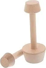 ASAKKURA 2pcs Wooden Egg Tart Tamper Double Sided Pastry Shaper for Baking for Mini Muffins and Egg Tart Shells Smooth Surface Kitchen Tool for Easy Dough Shaping