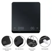 Digital Coffee Scale with Timer Espresso Coffee Scale 3kg/0.1g Rechargeable