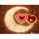 【排字/活動/婚禮/求婚/情人節】月亮代表我的心 豪華防風蠟燭套餐(獨家創新搭配紅白兩色蠟燭)燭芯加粗更亮不易熄,送玫瑰花瓣+範例圖