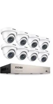 ZOSI 5MP Lite 8CH DVR Security Camera System 1080P Outdoor with Hard Drive 1TB