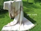 Wool Blanket 51x 87 In 100% Natural Lamb Wool Throw Organic Wool Throw New Eco