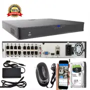 16 ch 12MP Ultra H.265/H.265/H.264 video formats POE NVR system Free Hard drive
