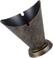 Zerodeko Fashion Ashtray Metal Holder Retro Coffee Shop Ornament Desktop Ash Tray for Home Decor