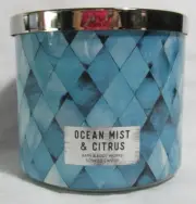 Bath & Body Works 3-wick 14.5 oz Jar Scented Candle OCEAN MIST & CITRUS pomelo
