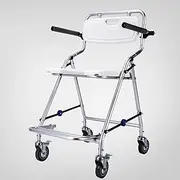 Toilet Bath Chair Bedside Commode Wheeled Folding Shower Stool Shower Wheelchair Non Slip Bath Bench for The Elderly Disabled Pregnant Woman