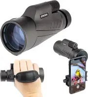 Smithsonian 12x50 Monocular Telescope with Smartphone Adaptor – Monoculars for A