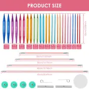 Metal Circular Needle Kit Strong Connection Circular Knitting Needle Set lewAX