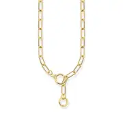 Genuine THOMAS SABO Golden Link necklace with ring clasps and zirconia