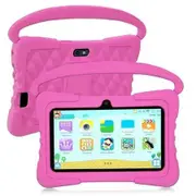 Android 10 Tablet Kids 4GB RAM 64GB ROM 7 Inch IPS Screen Dual Camera Parental Control Filtering App Pink Educational Games Learning Device Lightweight
