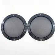 2- 5" Black Speaker Cover Grill For Car Audio DJ PA Speaker ABS Frame Metal Mesh