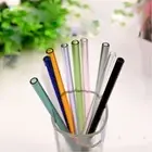 4pcs New Pipette Wedding Pyrex Glass Reusable Drinking Straw Straight Bend