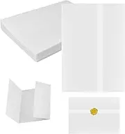 Vellum Jackets for Wedding Invitations 5x7 Inch, 30pcs Pre-Folded Vellum Paper Wrap Jackets Translucent for Birthday Party Invitation