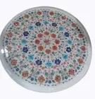 side / end 18" round Marble Table Top Handmade pietra dura Inlay