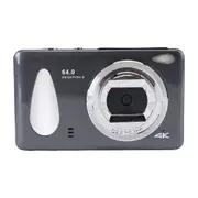 Digital Camera, 4K 64MP Digital Point and Shoot Camera with 18x Zoom, 2.8in Screen, LED Fill Light, Compact for Travel School Vlog Wedding, Black