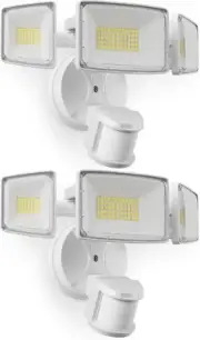 2 Pack 75W 7500LM LED Motion Sensor Outdoor Lights, Dusk to Dawn Flood Lights Ou