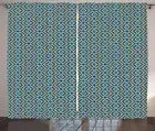 Ethnic Vintage Curtains 2 Panel Set Decoration 5 Sizes Window Drapes