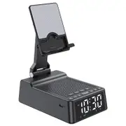Phone Stand with Bluetooth Speaker and Rotable Adjustable Cell Phone Holder for Home Office with HD Subwoofer Sound Fits All Phones