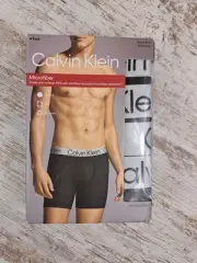 Calvin Klein Microfiber Boxer Brief 4 Pack Black Men's Size Medium NEW