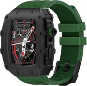 [KAVJU] Zinc Alloy Case+Strap Set are Suitable for Apple Watch 45mm(Series 8 7)+6/5/4/SE for 44mm Used for Applewatch iWatch Band (Color : F, Size : 45MM for 8/7)
