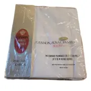 Vintage Pillowcases Cannon Royal Family Percale Two 2 Standard White Cotton NIP