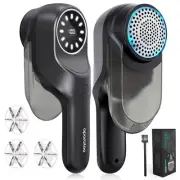 Fabric Shaver, Lint Remover, Lint Shaver with 2 Speeds 3 Replaceable Blades, ...