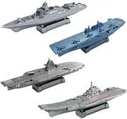 Generic 4Pcs Model Building Airplane Model Kit for Building Educational Toys DIY Assembly Model Kit 4D Model, Aircraft Carrier