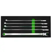 VIM Tools 5 Piece Deep Spline Ratcheting Flex Head Wrench Set (15-19 mm)