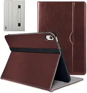 QUAGGY Case for iPad 10th Gen (2022) 10.9 Inch with Pencil Holder, Protective Cover with Hand Strap and Inner Pocket Leather Sleeve.for iPad 10th Gen Models A2696,A2757,A2777, Auto Wake/Sleep Feature.