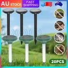 2-12X Solar Snake Repeller Solar Ultrasonic Pest Mole Rodent Possum Repellent