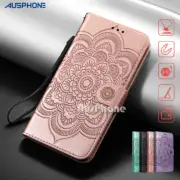 Mandala Flip Leather Wallet Case Cover For Samsung S25 S24 S22 S23 Ultra FE Plus