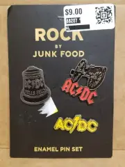 AC/DC Rock Icons Enamel Pin Set by Junk Food New