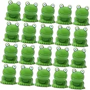 LOORGVEL 30pcs Mini Resin Frogs Lifelike Animal Landscaping Ornaments for Aquarium Reptile Tanks and Home Decor for Tiered Trays Desk and Garden Decoration