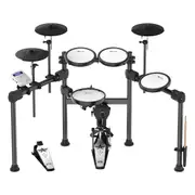 Karrera X23 Electronic Drum Kit with Quiet Mesh Drum Heads, Editable Sound Kits, Kick Pedal and Silicone Kick Drum, USB MIDI and 420 Sounds