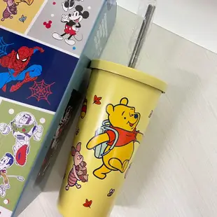 現貨 香港 7-11 迪士尼 Disney 不鏽鋼 雙層 保溫杯 隨行杯 附吸管 米奇 奇奇蒂蒂 維尼 Pooh