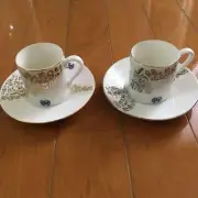 FRANCK MULLER Pair of Cups & Saucers 13905