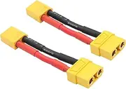 Short XT90 Female to XT60 Male Connector Converter 5cm/1.9inch,XT60 Male to XT90 Female Connector Adaptor with 12AWG Cable for RC ESC and RC Lipo Charger(2Pcs)