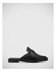[Wittner] Aaron Backless Leather Loafer in Black
